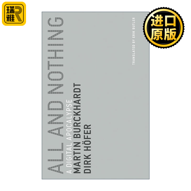All and Nothing The MIT Press Martin Burckhardt