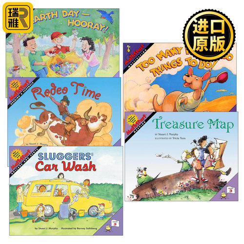 英文原版 Mathstart Level 3 数学启蒙绘本3级系列5册 袋鼠的事情太多了！ 英文版 进口英语原版书籍