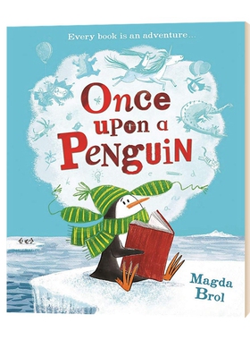 从前有只企鹅 英文原版 Once Upon a Penguin  全英文版 Magda Brol 进口原版英语书籍