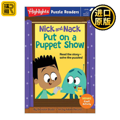 英文原版 Nick and Nack Put on a Puppet Show Highlights Puzzle Readers Level 1 尼克与纳克系列 表演木偶戏 故事与益智谜题