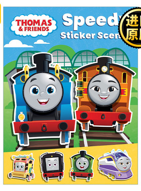英文原版 Thomas & Friends Speedy Sticker Scenes 托马斯小火车系列 场景贴纸书