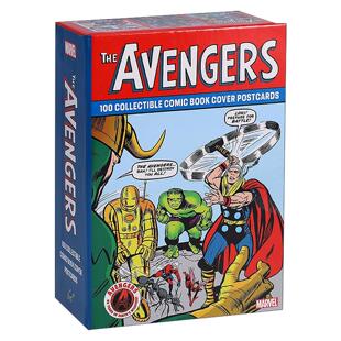 英文原版 Avengers 100 Collectible Comic Book Cover Postcards 复仇者联盟 100张漫画封面明信片 英文版 进口英语原版书籍