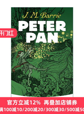 英文原版 Peter Pan Dover Children's Evergreen Classics 彼得·潘 J. M. Barrie詹姆斯·巴里 英文版 进口英语原版书籍