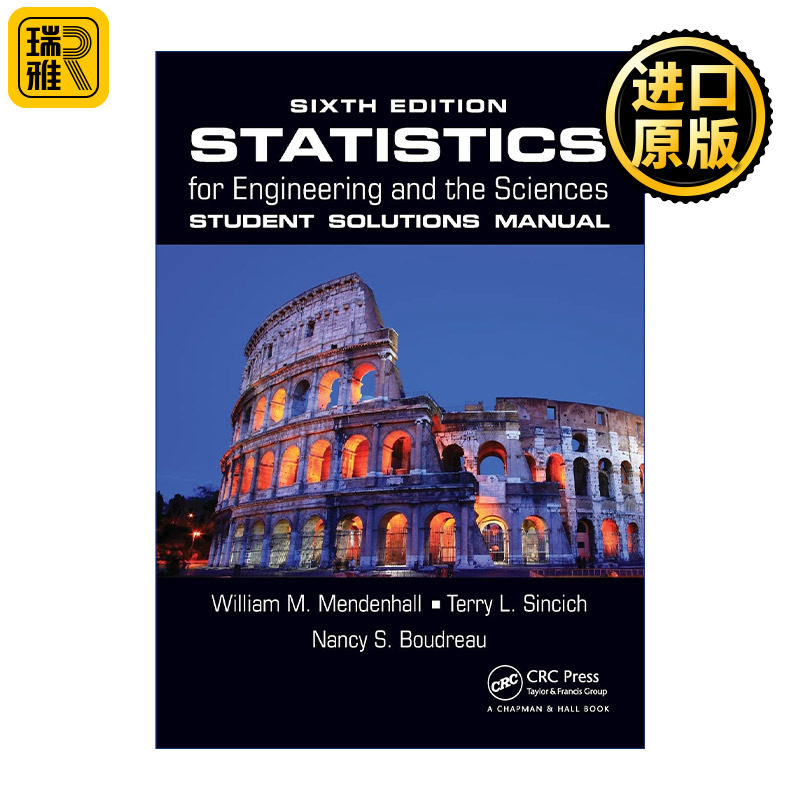英文原版 Statistics for Engineering and the Sciences Student Solutions Manual 统计学 学生解决方案手册 第6版 英文版