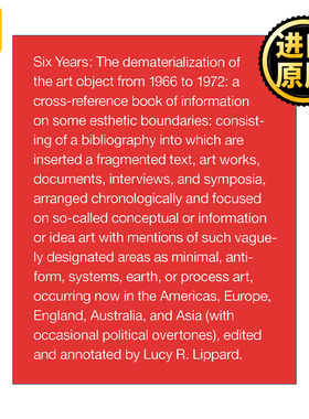 Six Years 六年 1966至1972年艺术的去物质化 历史 Lucy R. Lippard