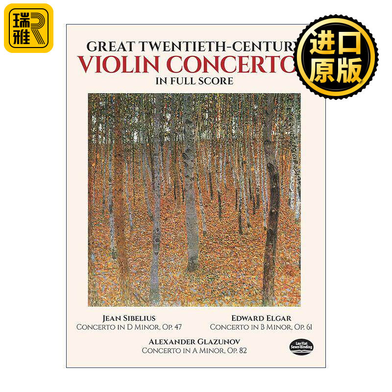 英文原版 Great Twentieth-Century Violin Concertos in Full Score 二十世纪伟大的小提琴协奏曲全谱 英文版 进口英语原版书籍