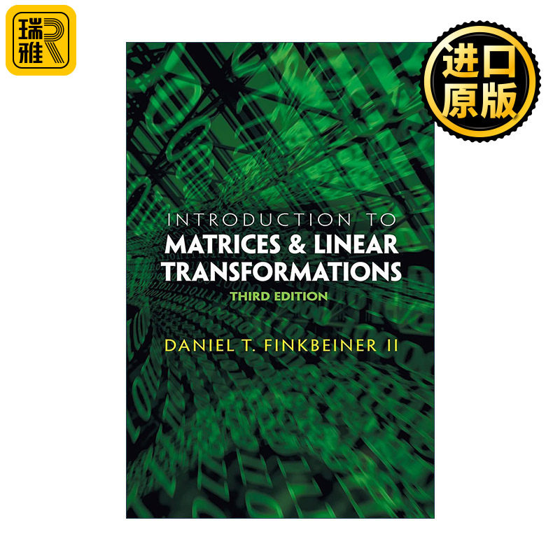 英文原版 Introduction to Matrices and Linear Transformations 矩阵和线性变换导论 第三版 数学 Daniel Finkbeiner 英文版