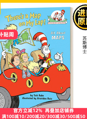 戴帽子的猫图书馆 地图 英文原版 There's a Map on My Lap All about Maps 苏斯博士 英文版 Rabe Tish 进口英语原版书籍