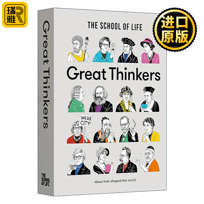 英文原版 Great Thinkers 伟大思想家 60位哲人的思想 帮助改善你的当下生活 精装 人生学校系列 英文版 进口英语原版书籍