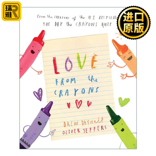 英文原版 Love from the Crayons 好棒的感觉 来自小蜡笔的爱 儿童精装绘本 奥利弗·杰夫斯 英文版 进口英语原版书籍