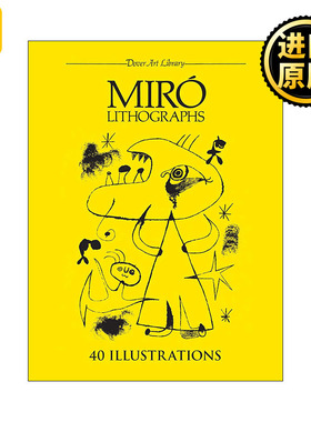 英文原版 Miro Lithographs 胡安·米罗平版版画集 与毕加索齐名 Joan Miro 英文版 进口英语原版书籍