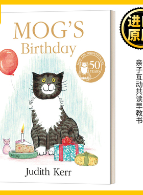 莫格的生日 英文原版 Mog's Birthday 儿童英语启蒙认知绘本 亲子互动共读早教书图画故事书 英文版 Judith Kerr 进口英语原版书籍
