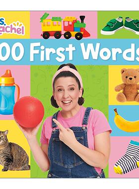 英文原版 100 First Words Ms. Rachel 从零开始学单词 儿童启蒙认知绘本 纸板书 油管知名育儿博主 英文版 进口英语原版书籍