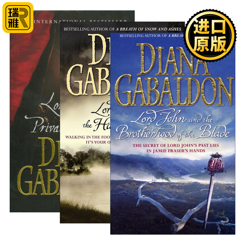 英文原版 Lord John 约翰格雷勋爵系列3册 异乡人番外系列 戴安娜·加瓦尔东 历史奇幻小说 英文版 进口英语原版书籍