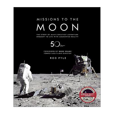英文原版 Missions To The Moon 登月使命 AR实境体验人类首次登月全过程 精装 英文版 进口英语原版书籍