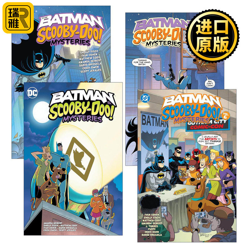 英文原版 The Batman & Scooby-Doo Mysteries 蝙蝠侠与史酷比狗之谜4册 儿童DC漫画 英文版 进口英语原版书籍