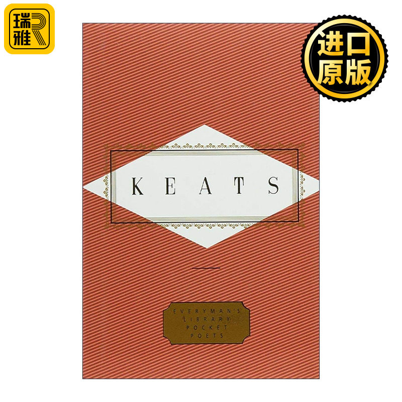 英文原版 Keats Poems 济慈诗选 英国浪漫主义 Everyman精装收藏版 英文版 进口英语原版书籍