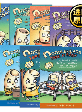 Noodlehead 傻瓜面条头小子7册 爆笑漫画 儿童课外读物 和谐幽默全彩漫画故事书