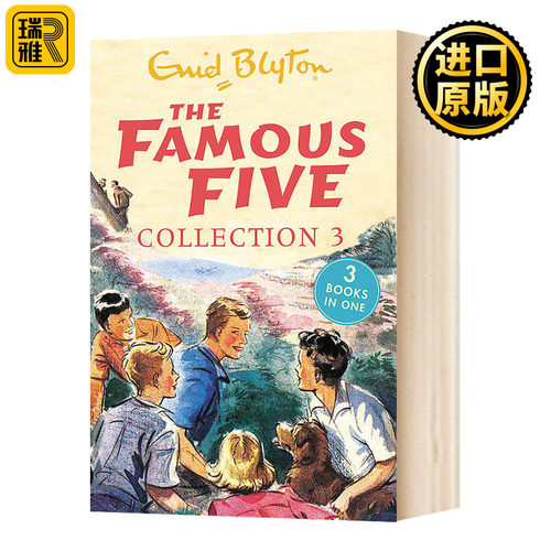五个小伙伴历险记三合一故事集7-9 英文原版 The Famous Five Collection 3 疯狂侦探团儿童英语章节小说 Enid Blyton伊妮德布莱顿