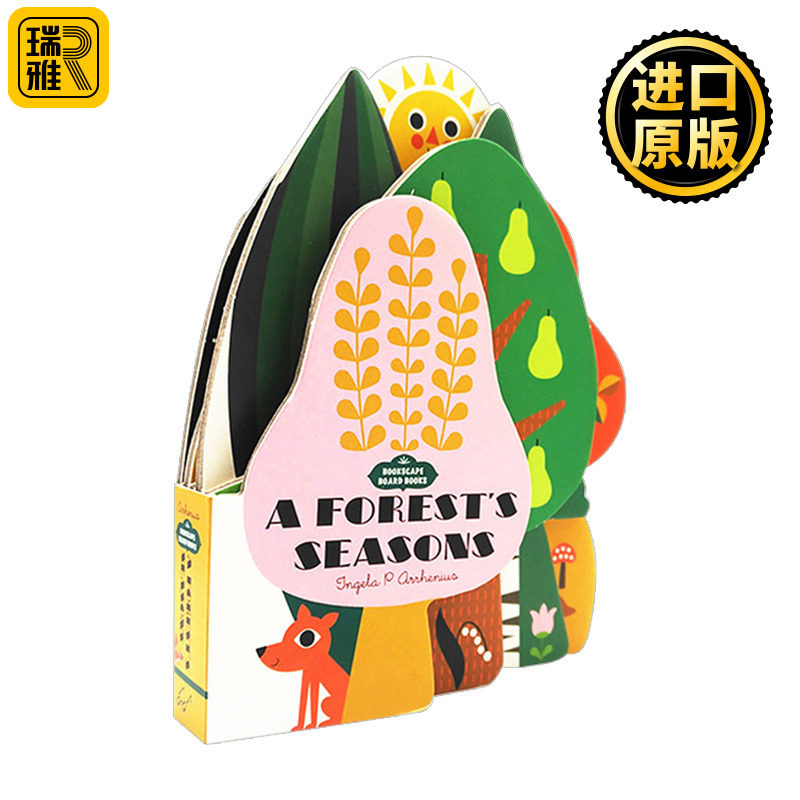 森林四季 Bookscape Board Books A Forest's Seasons 英文原版 Ingela P. Arrhenius 异形纸板书 全英文版进口原版英语书籍怎么看?