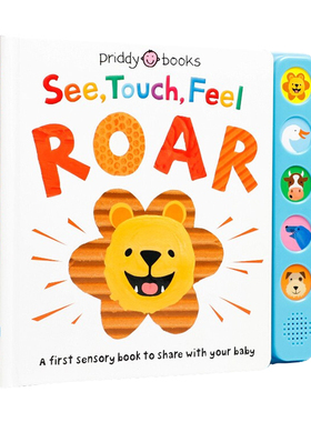 正版 See, Touch, Feel: Roar: A First Sensory Book 咆哮 触摸纸板书儿童绘本
