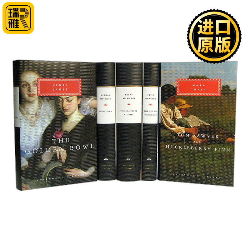 American 19th Century Literature 美国19世纪文学故事集 金钵记 白鲸 汤姆索亚历险记 哈克贝利芬历险记 纯真时代 精装收藏版
