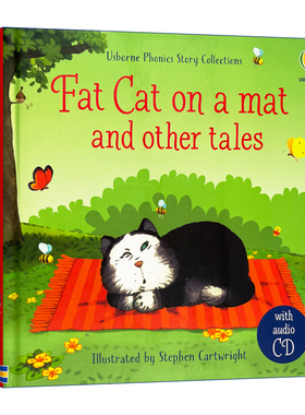 肥猫动物故事 自然拼读 英文原版 Fat cat on a mat and other tales with CD - Phonics Readers 尤斯伯恩 Usborne 进口英语书籍