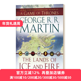 冰与火之歌 12张精装收藏版全彩地图 英文原版 The Lands of Ice and Fire 权力的游戏 A Game of Thrones 进口英语原版书籍