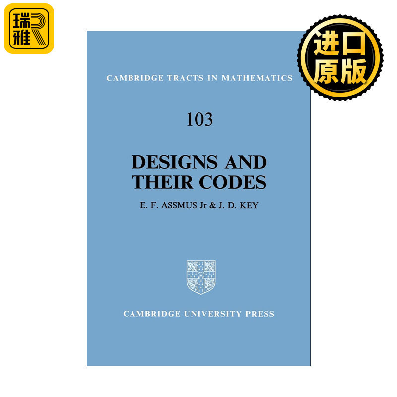 Designs and their Codes 编码理论与设计中的应用 剑桥数学丛书系列