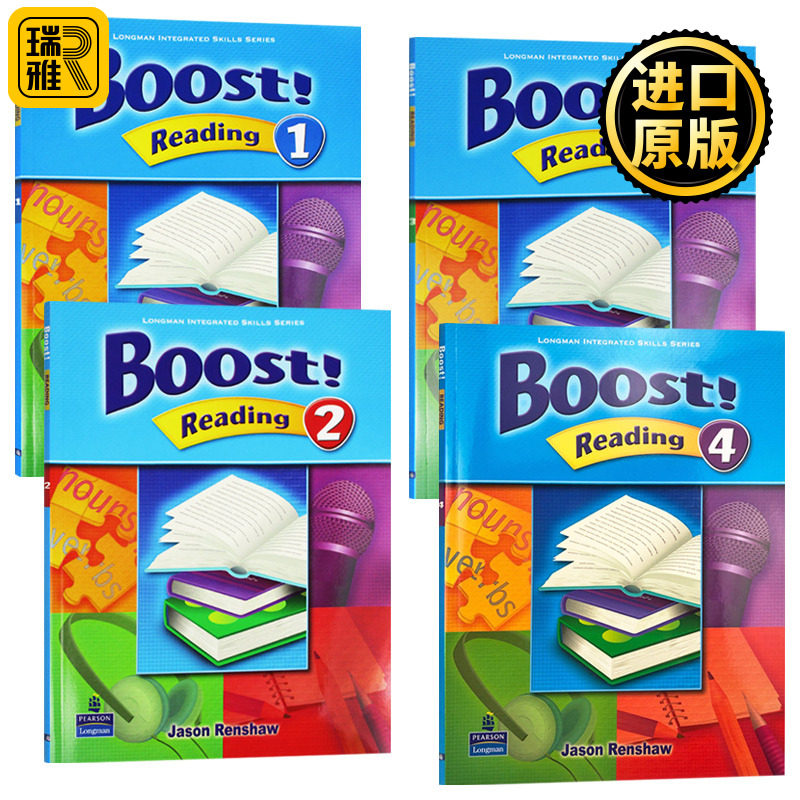 Boost Reading 14 培生朗文中学英语教材 阅读分级强化训练4册 阅读练习技能培训学生用书 英文原版