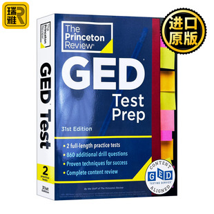 英文原版 Princeton Review GED Test Prep 31st Edition 普林斯顿评论GED考试备考指南 第31版 2025 英文版 进口英语原版书籍