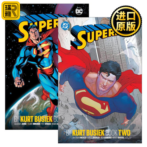 英文原版 Superman by Kurt Busiek 超人精装2册 DC漫画 英文版 进口英语原版书籍