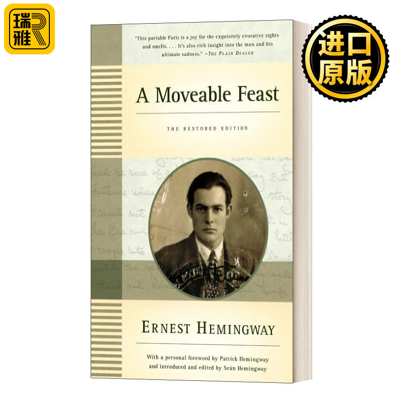 A Moveable Feast: the Restored Edition 流动的盛宴:复原版 英文原版