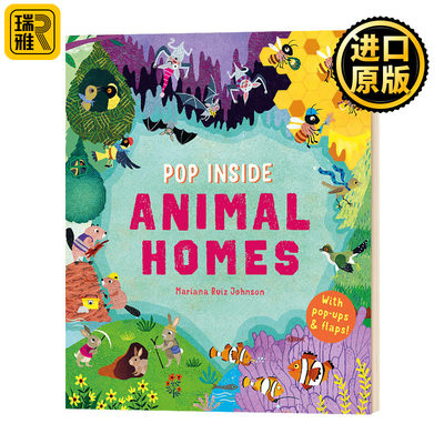 动物之家 弹出式立体翻翻书 英文原版 Pop Inside Animal Homes 全英文版 Ruth Symons;Mariana Ruiz Johnson 进口原版英语书籍