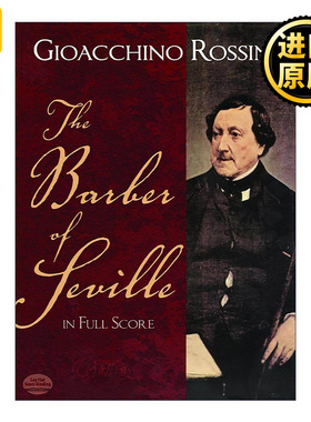 英文原版 The Barber of Seville in Full Score 塞维利亚的理发师全谱 经典喜歌剧 焦阿基诺·安东尼奥·罗西尼 进口英语原版书籍