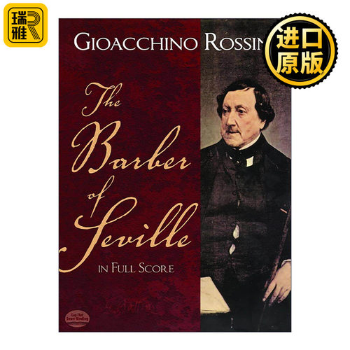 英文原版 The Barber of Seville in Full Score 塞维利亚的理发师全谱 经典喜歌剧 焦阿基诺·安东尼奥·罗西尼 进口英语原版书籍