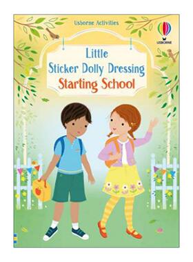 英文原版 Little Sticker Dolly Dressing Starting School 多莉贴纸 开学 英文版 进口英语原版书籍