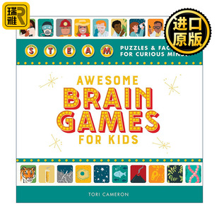 英文原版 Awesome Brain Games for Kids 适合孩子的益智游戏 STEAM谜题 编码 逻辑 数学 文字游戏 英文版 进口英语原版书籍
