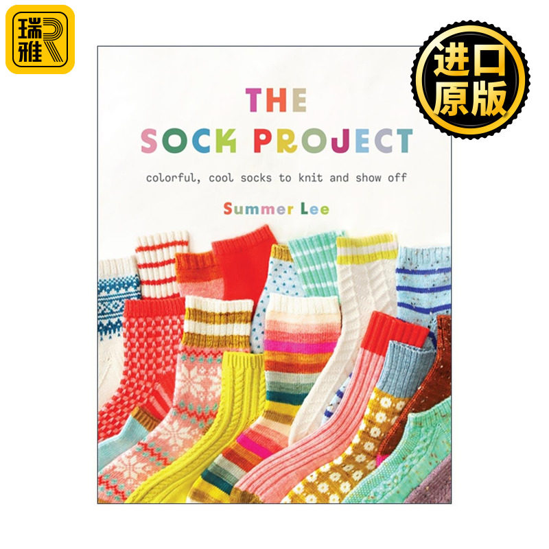 英文原版 The Sock Project 袜子编织指南 蕾丝花边 爱沙尼亚镶嵌等创新图案素材设计 英文版 进口英语原版书籍