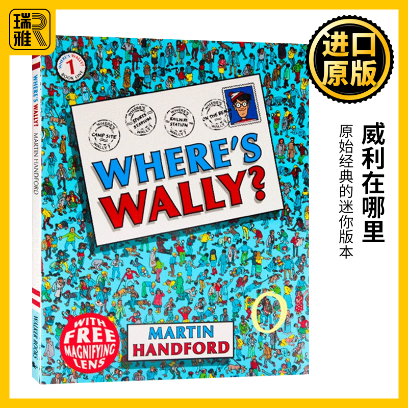 Where's Wally 威利在哪里 英文原版绘本 找一找 迷你书 wheres is wally 聪明的沃利 威力在哪里 Martin Handford 进口英语书籍 书籍/杂志/报纸 儿童读物原版书 原图主图