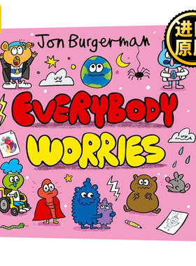 人人都会担心 英文原版 Everybody Worries 英文版 Jon Burgerman幽默涂鸦科学绘本 jon Burgerman 进口英语原版书籍
