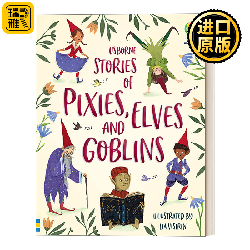 英文原版 Usborne Illustrated Stories of Elves Pixies and Goblins精灵，小精灵和妖精故事精装插图版英文版进口英语书籍