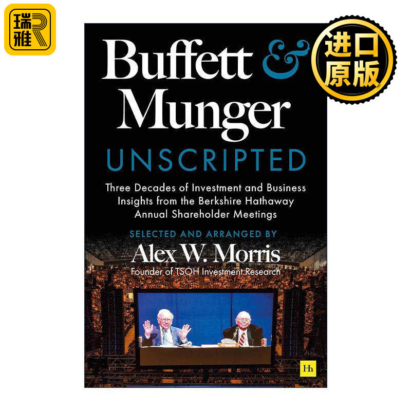英文原版 Buffett and Munger Unscripted 巴菲特和芒格会议演讲稿 精装 英文版 进口英语原版书籍