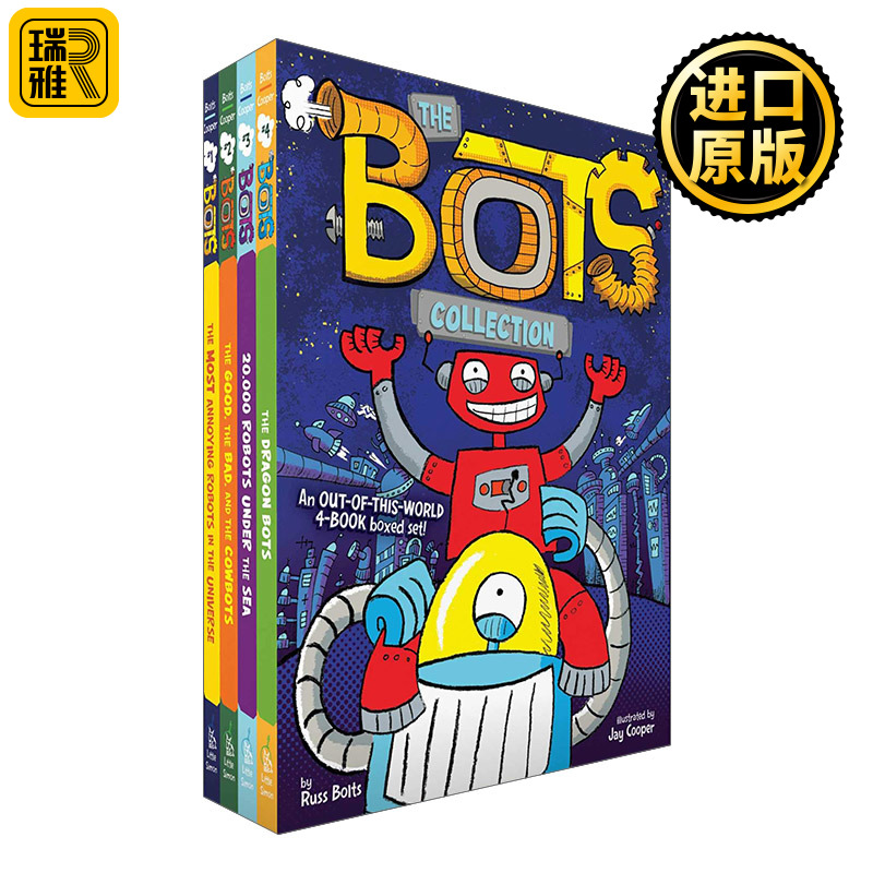 英文原版 The Bots Collection 机甲星球的机器人4册套装 英文版 Russ Bolts 进口英语原版书籍