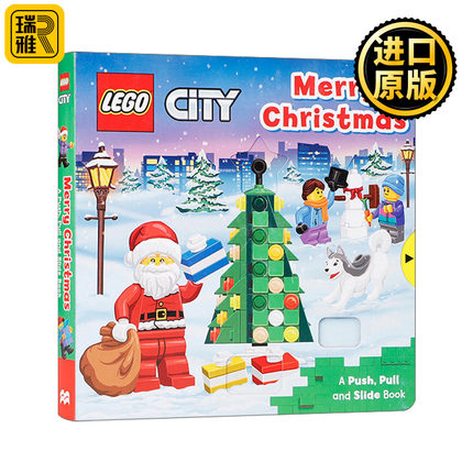 LEGO® City Merry Christmas: A Push, Pull and Slide Book  乐高城市之圣诞节快乐  推拉书