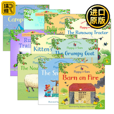 英文原版 Farmyard Tales Poppy and Sam 农场故事系列10册 儿童启蒙故事书 暴躁的山羊 多莉和火车 英文版 进口英语原版书籍