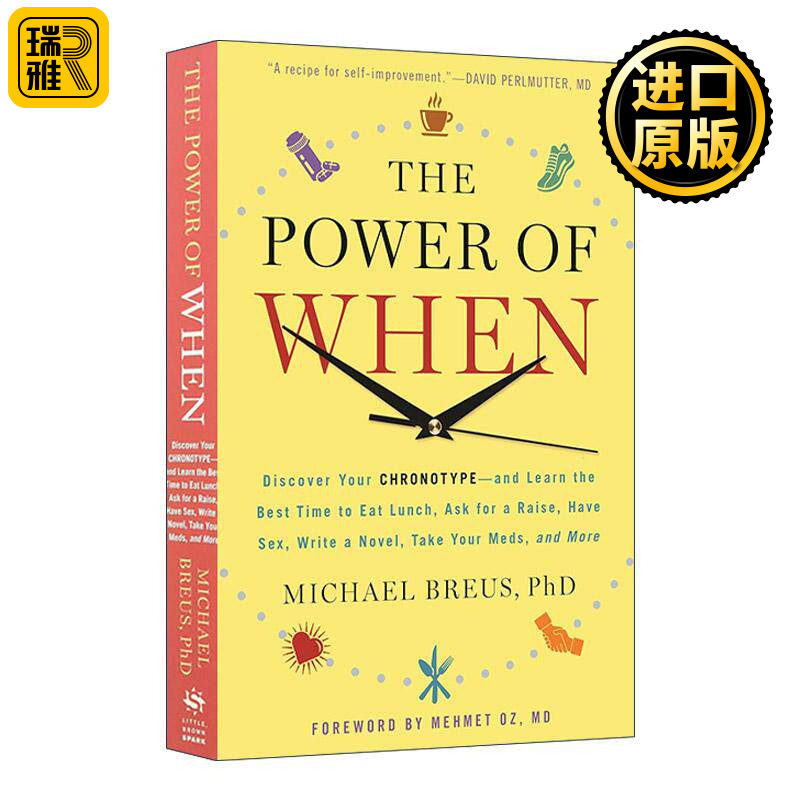 英文原版 The Power of When 四型生理时钟 美国睡眠医学会专家Dr. Michael Breus 英文版 进口英语原版书籍