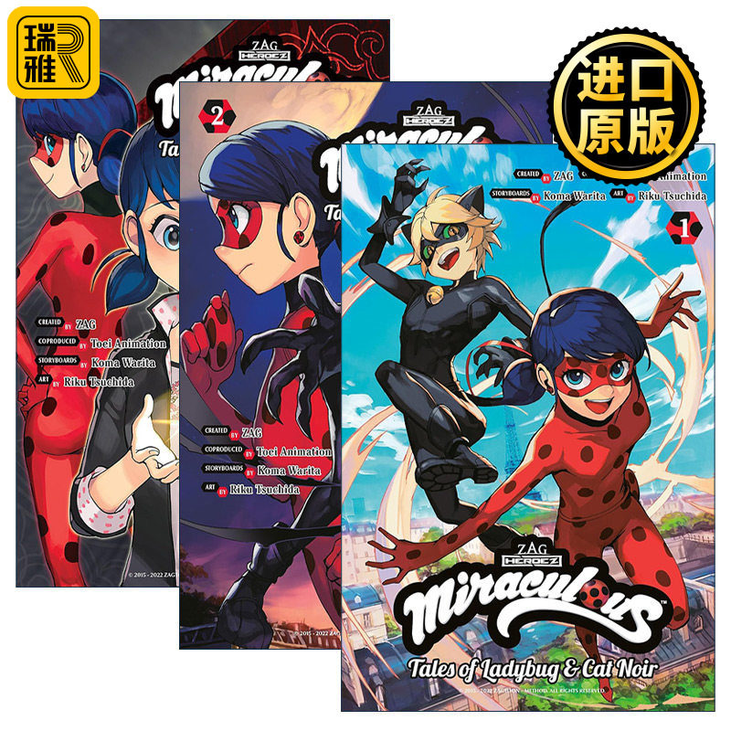 英语原版 Miraculous  (Manga) 绽放瓢虫少女系列3册