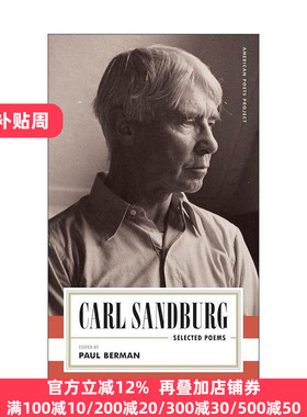 英文原版 Carl Sandburg Selected Poems 卡尔·桑德堡诗选 美国文库 普利策奖得主 英文版 进口英语原版书籍