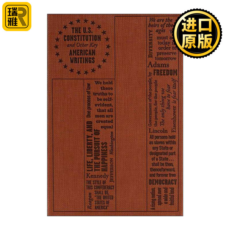 英文原版 The U.S. Constitution and Other Key American Writings 美国宪法及其他重要著作 第2版 软精装皮质封面词云经典
